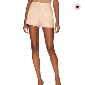 Steffie Faux LeatherShort in Almond
